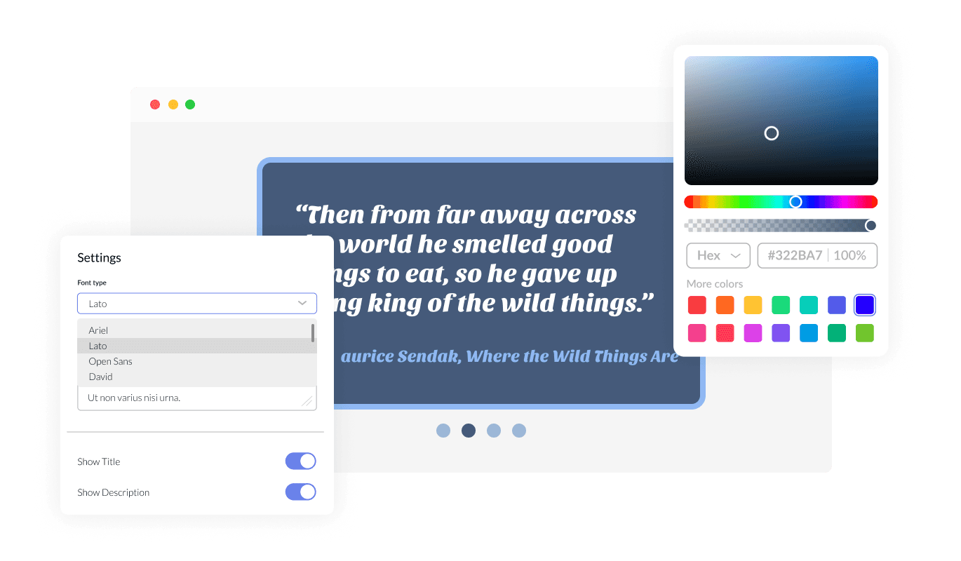 Quotes Carousel - Total Customizability Quotes Carousel widget