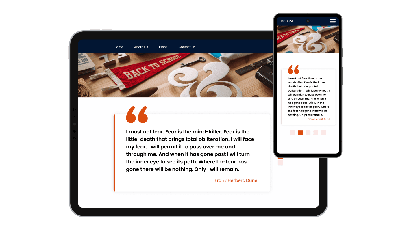 Quotes Carousel - It's all about responsive design for your DropInBlog blog