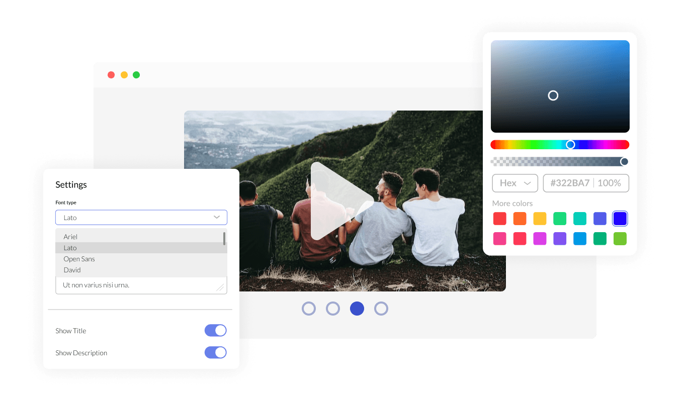 Video Carousel - Easily customizable widget