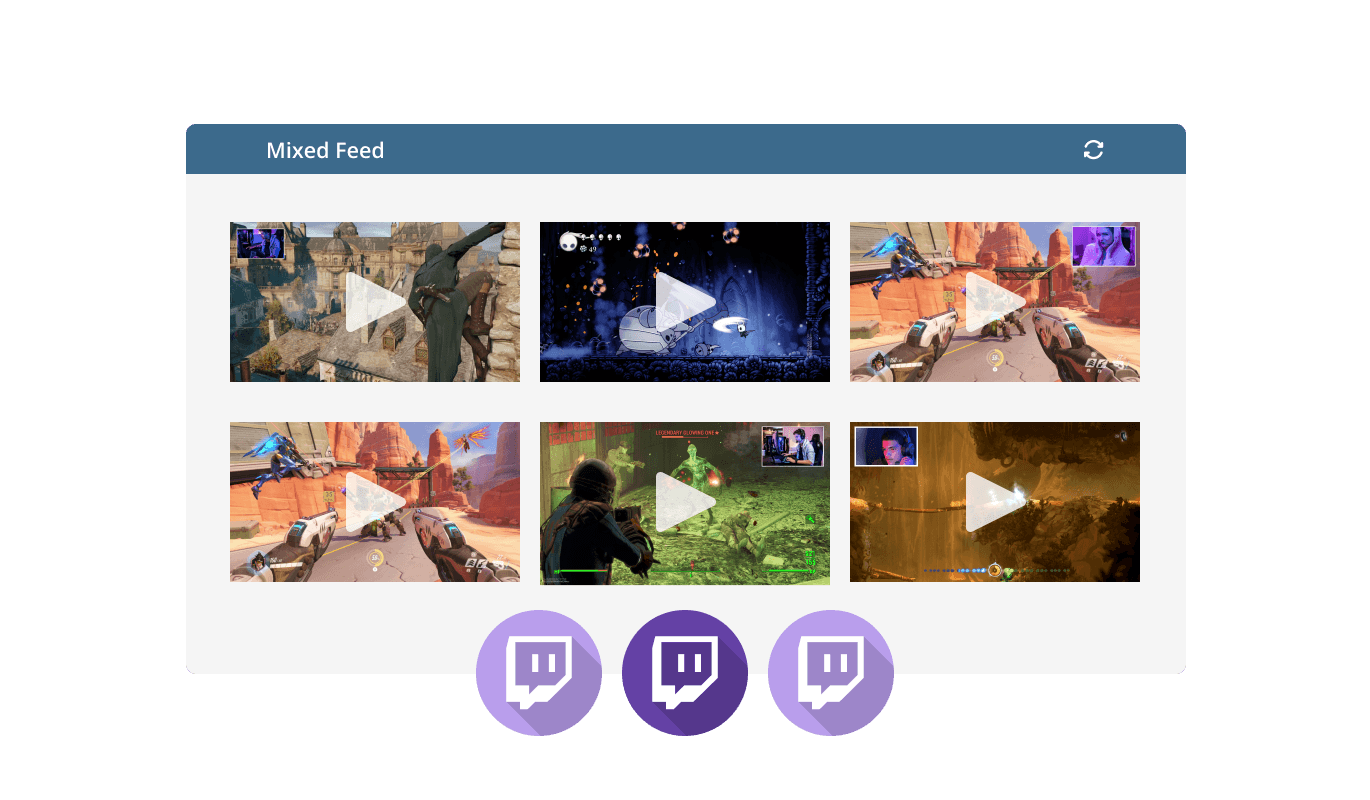 Twitch Feed - Different Feed Types