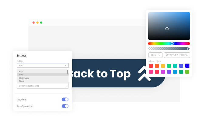 Back to Top Button - Fully Customizable widget Design
