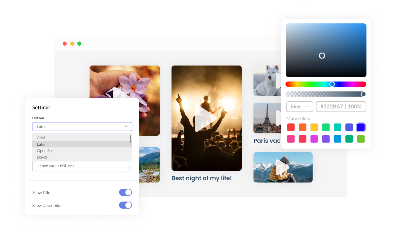 Video Gallery - Customize Your Video gallery on DoodleKit to Match Your Brand's Identity with Full Control