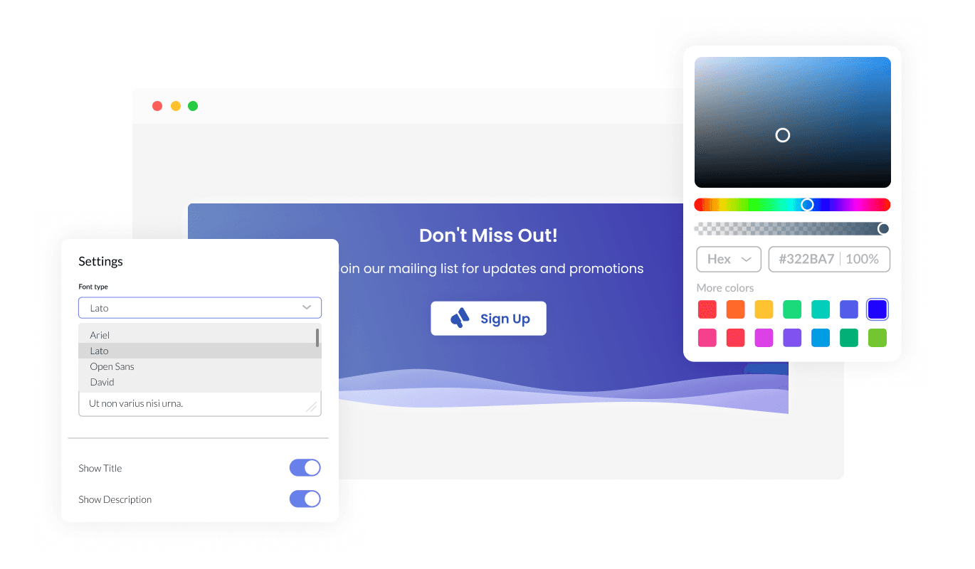 Slide-In Panel - Fully Customizable widget for 51microshop