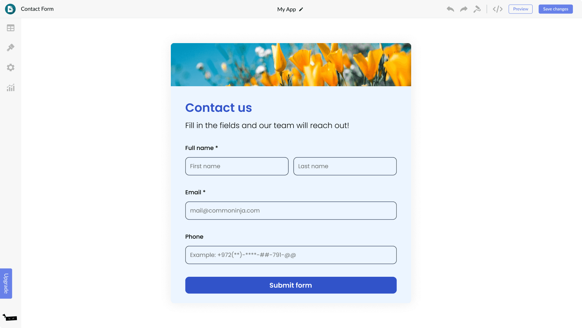 Contact Form for Instamojo