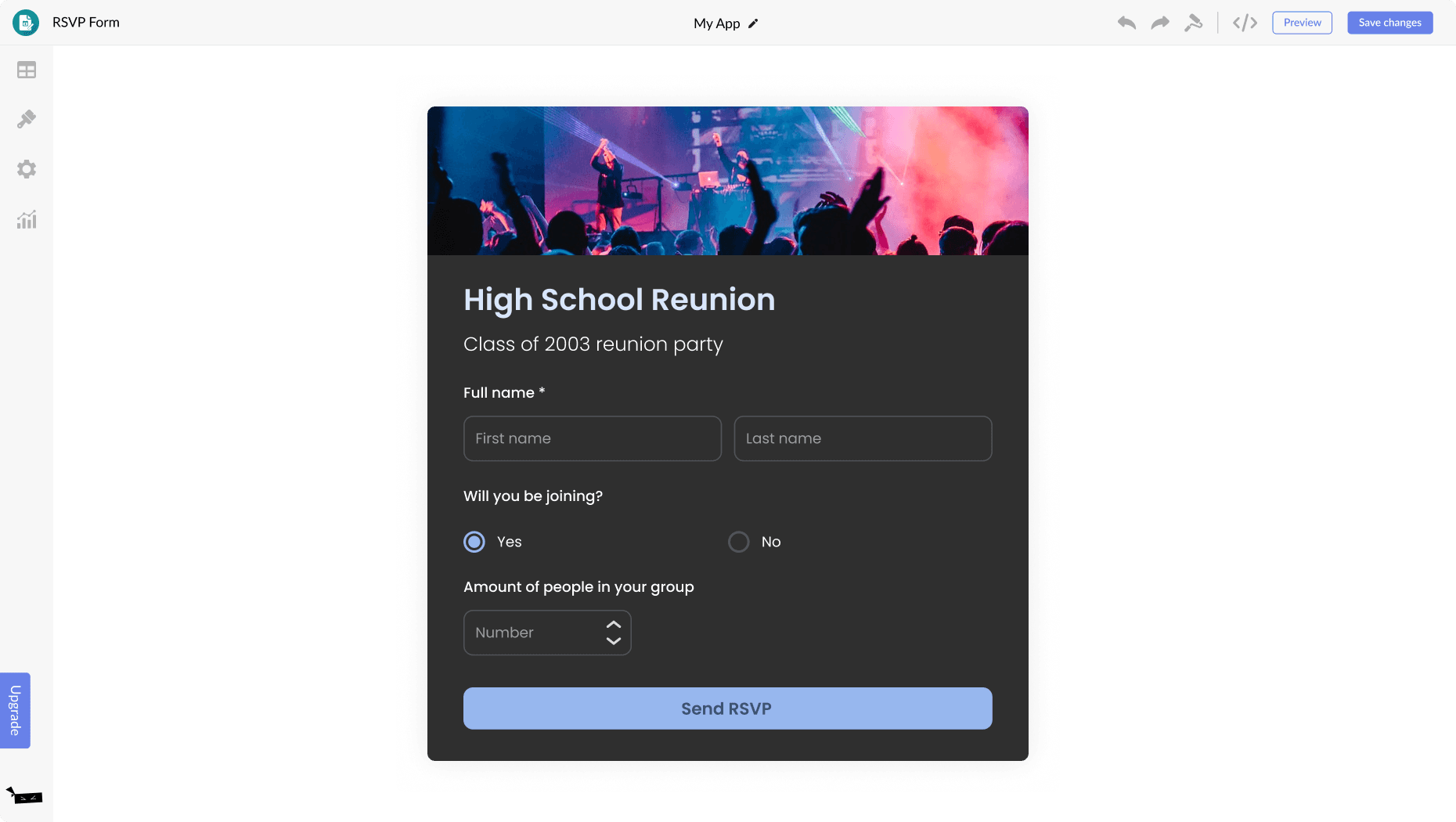 RSVP Form for Wix