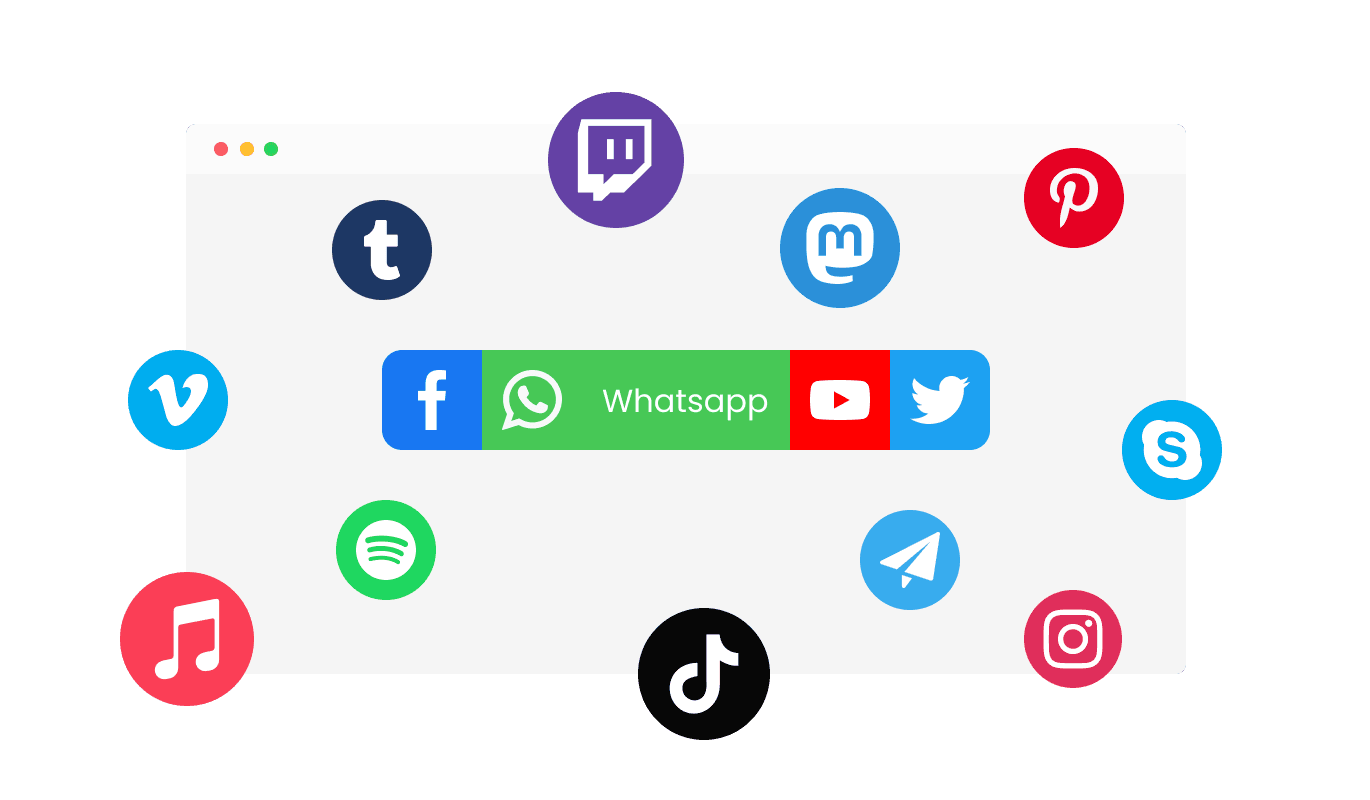 Social Media Links - A Large Selection of Platforms & Icons