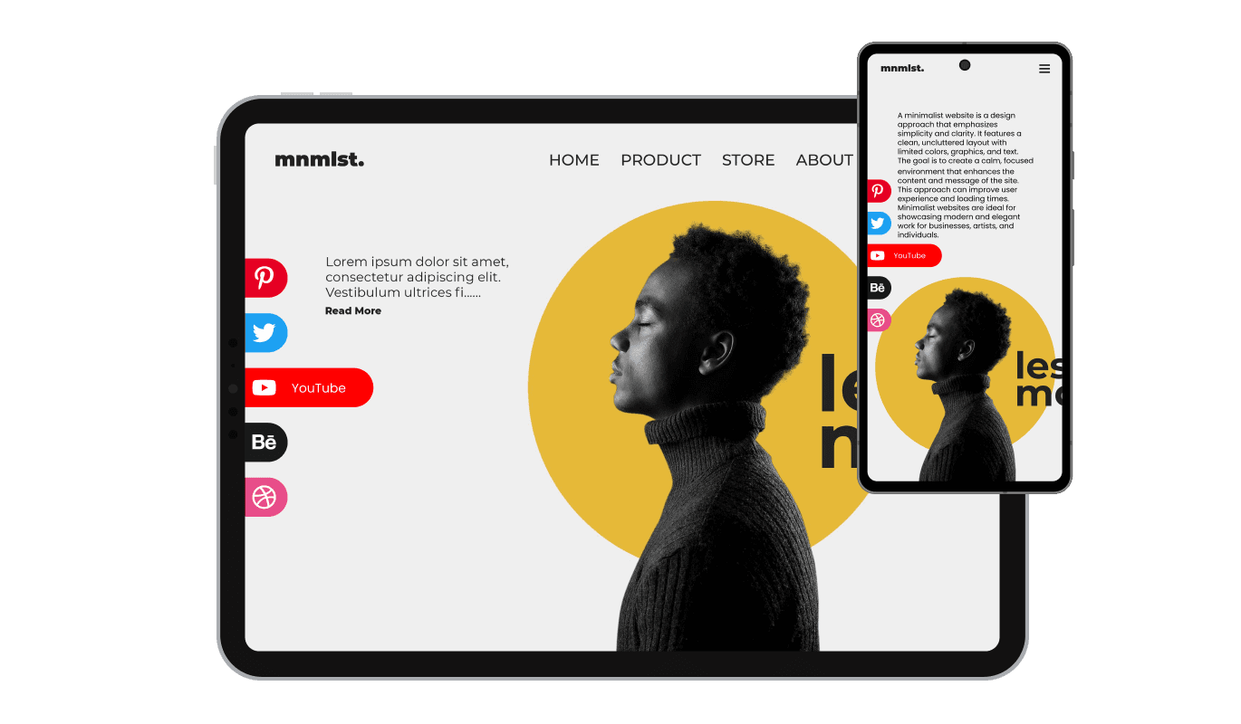 Social Media Links - Perfectly Responsive app for Weebly