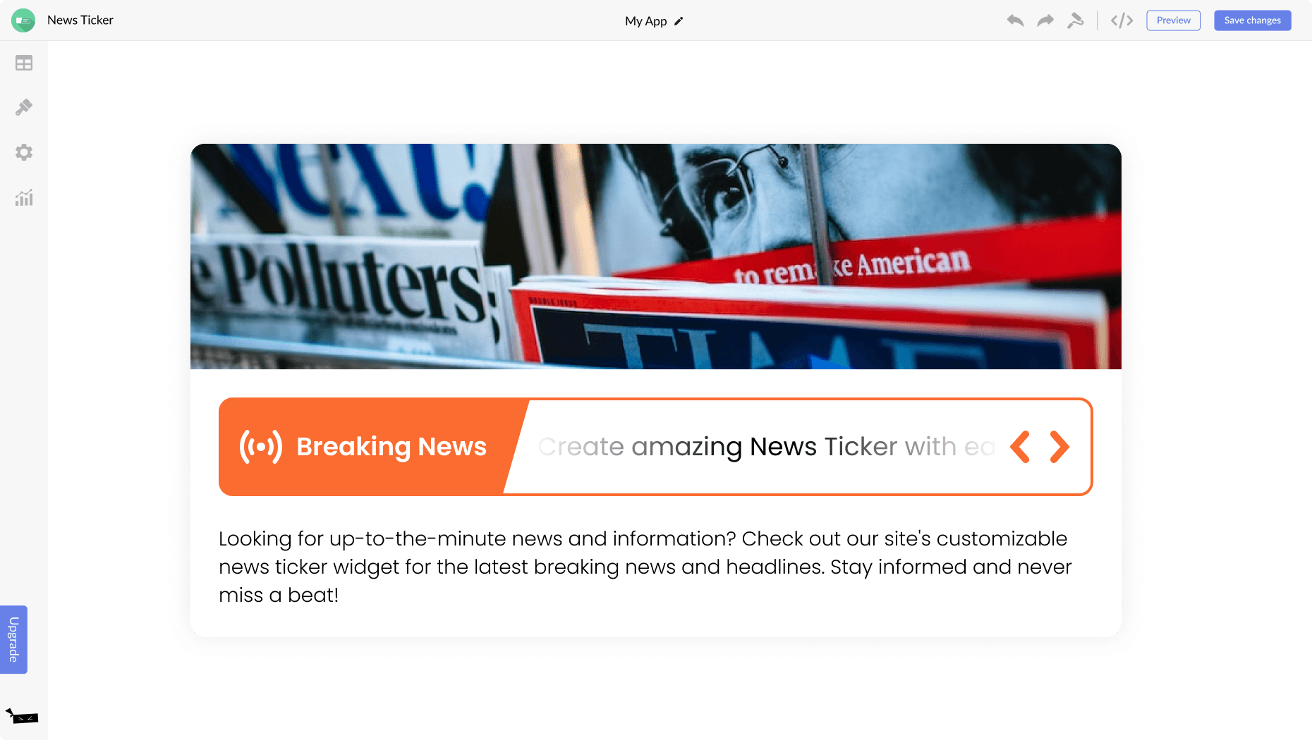 News Ticker for RocketSpark