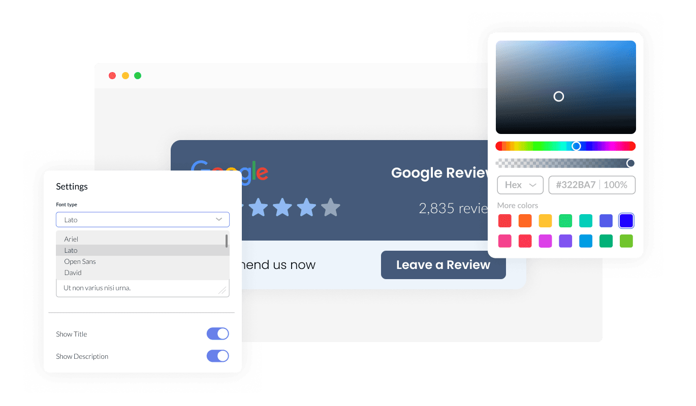 Reviews Badge - Boundless Customization Opportunities