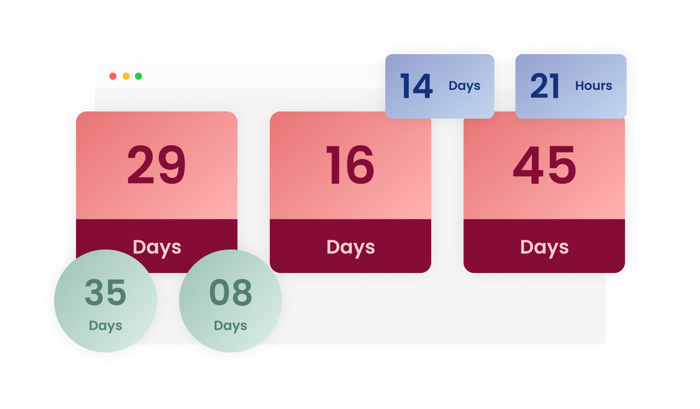 Countdown - Choose from Multiple Countdown Layouts on Bookmark