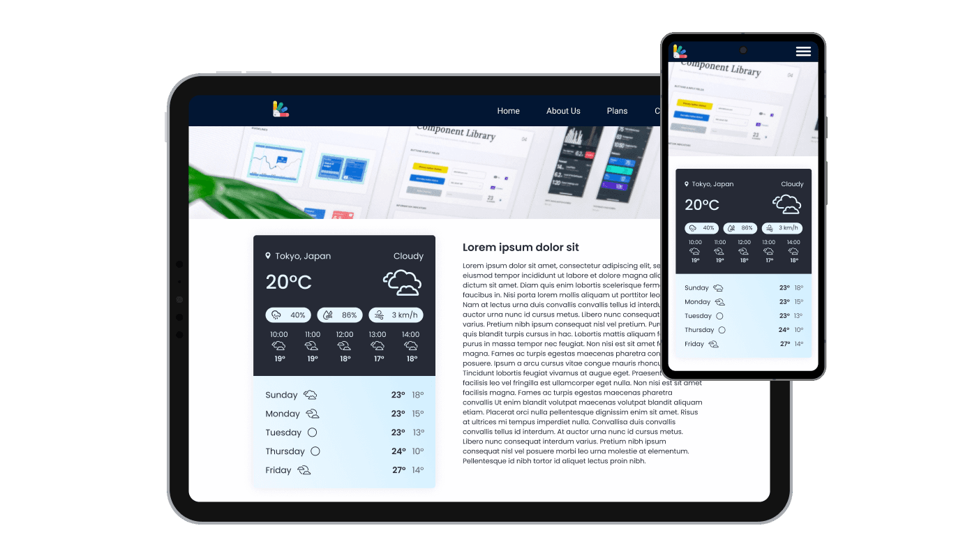 Weather - Responsive weather widget Design