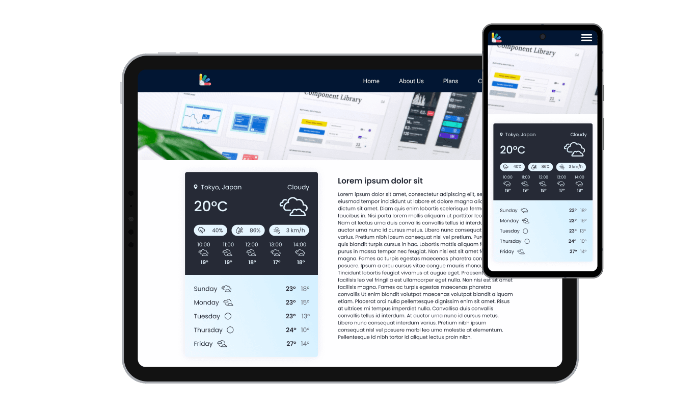 Live Weather Forecast - Responsive MyCashflow weather widget Design