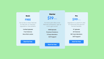 Pricing Tables for Simbla logo