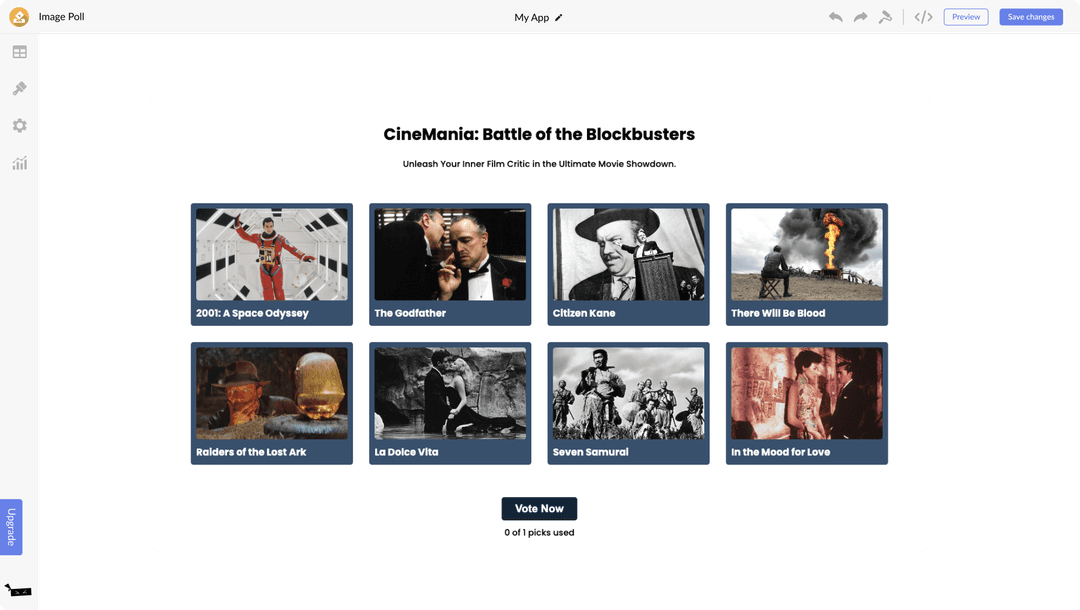 Free Interactive Image Poll Widget