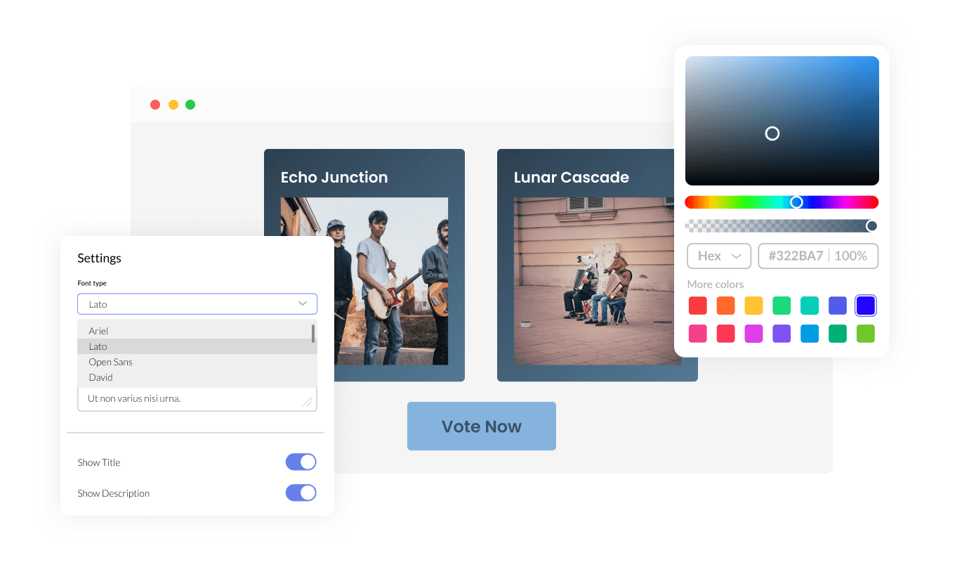 Image Poll - Fully Customizable Image poll widget for Oddle