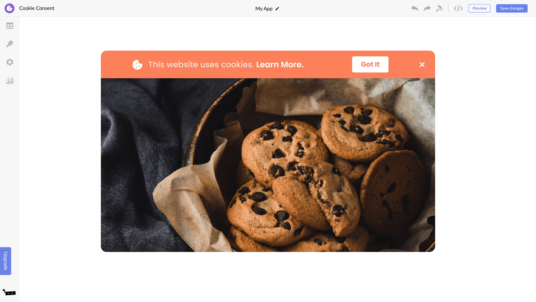 Cookies Consent Bar for Oxygen Builder