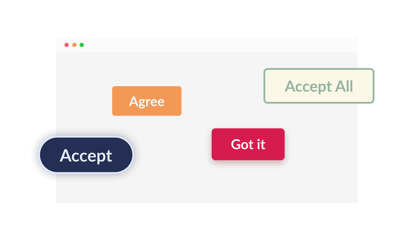 Cookies Consent Bar - Choosing from Different Button Shapes