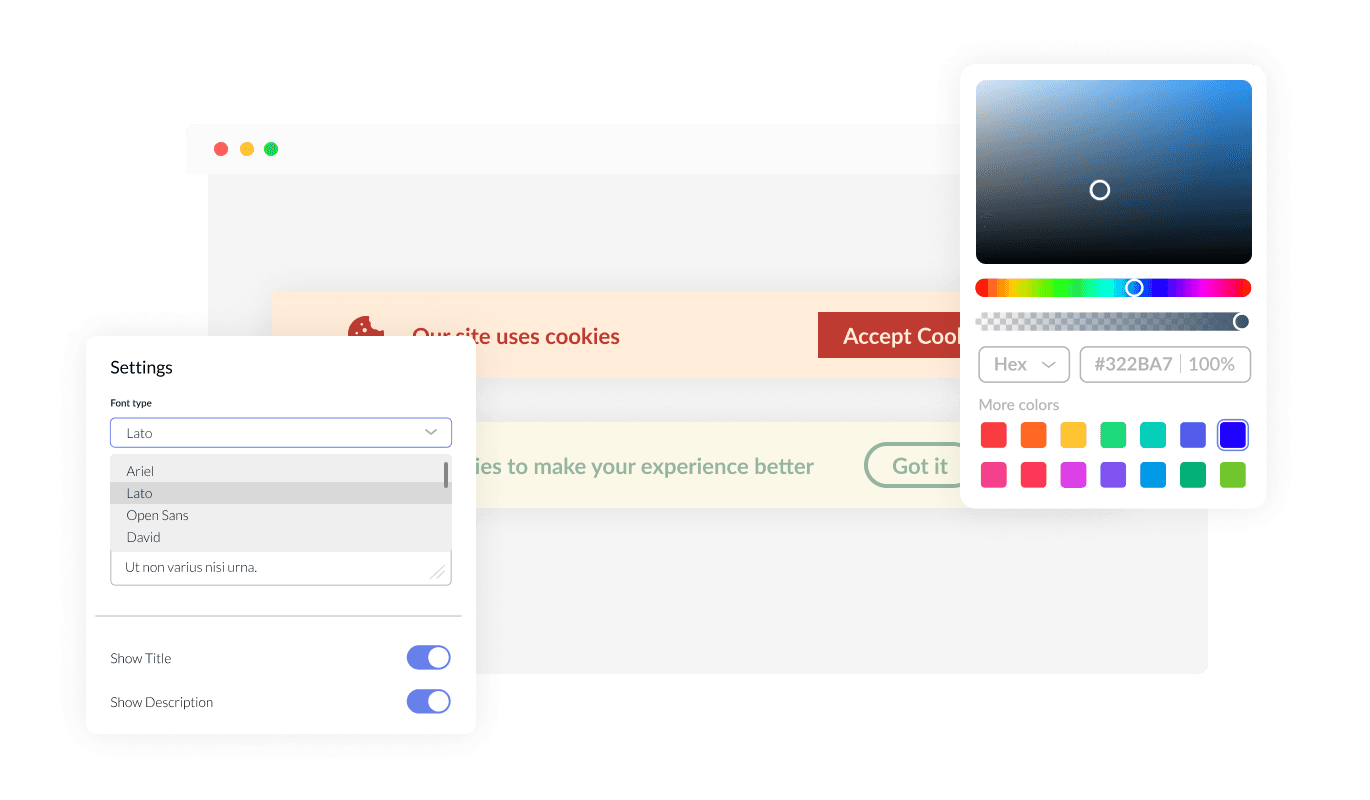 Cookies Consent Bar - Fully Customizable Consent Bar for RubberDuck