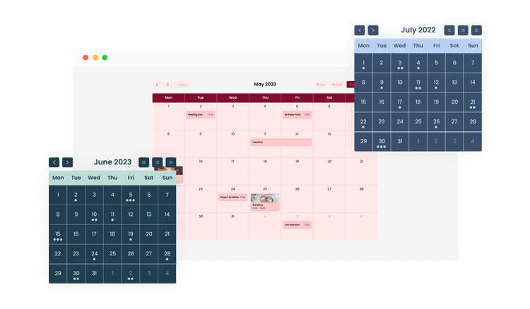 Calendar Widget - Free & Works on Any Website