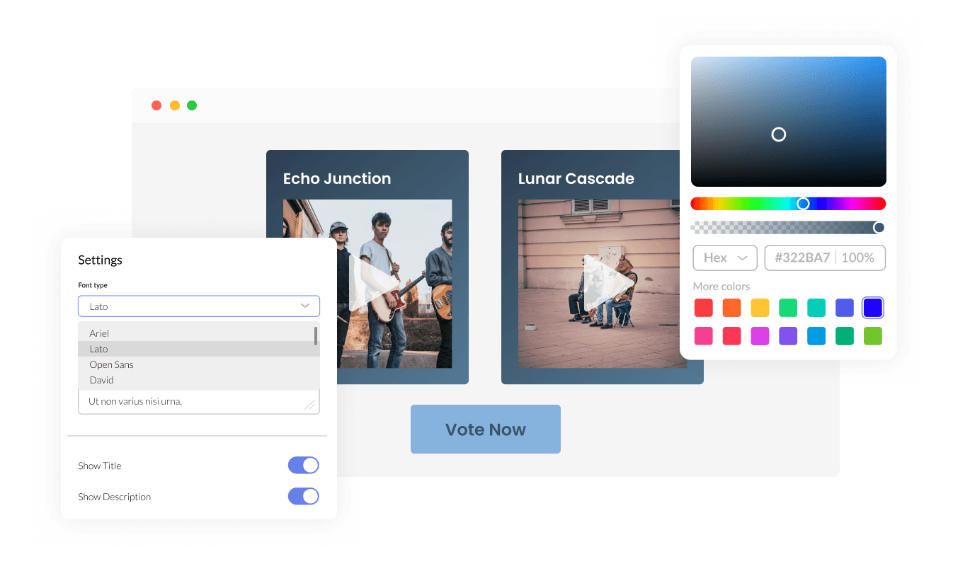 Video Poll - Fully Customizable Video Poll for 51microshop