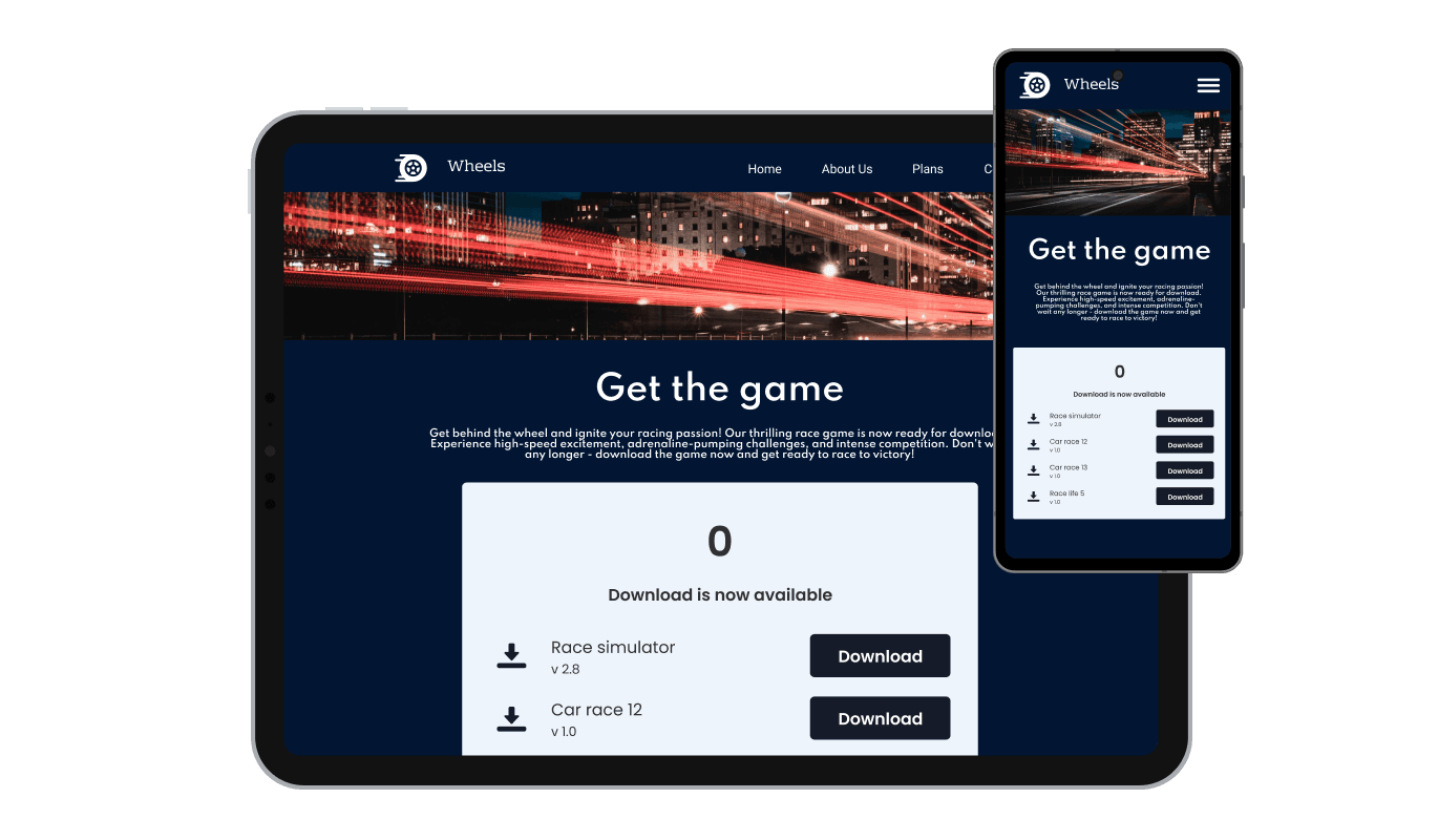 Countdown to Download - Responsive Design for All Devices