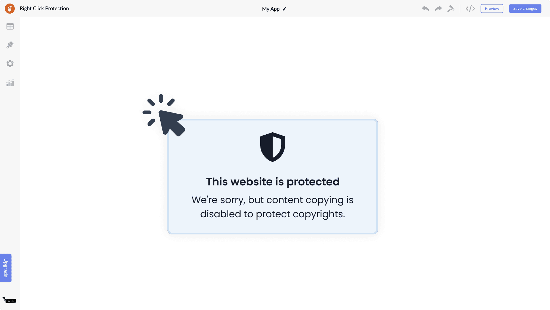 Right Click Protection for WebEden