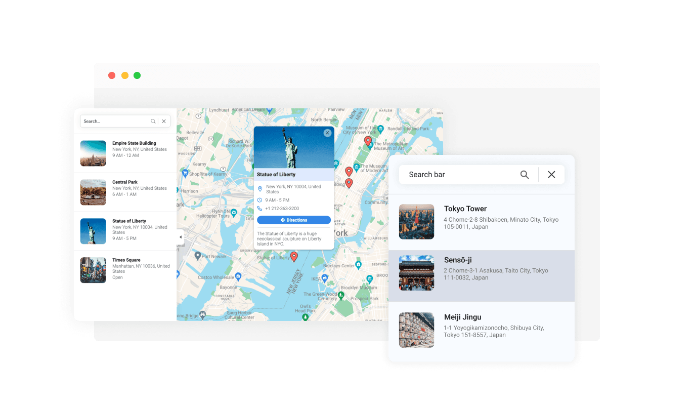 Google Maps - Providing a Handy Location List with Google Maps widget