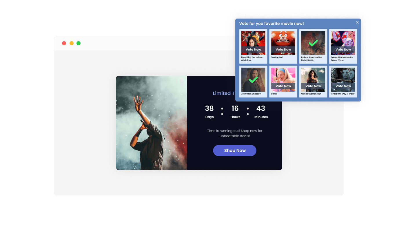 Popup Builder - Supercharge Your Unbounce Popups with embedded widgets