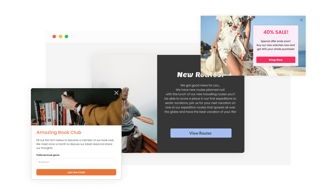 Popup Builder - Choose a Popup Layout That Matches Your Tailor Brands Website Builder website