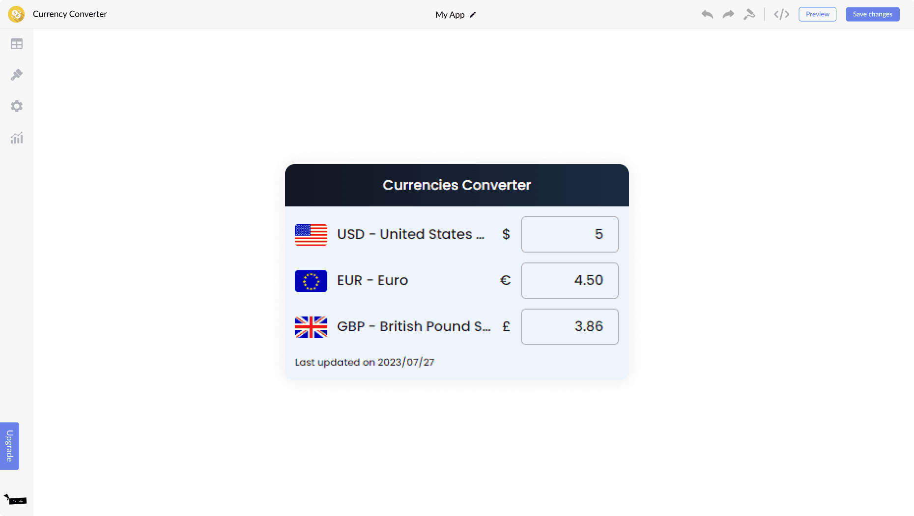 Currency Converter for Tailor Brands Website Builder