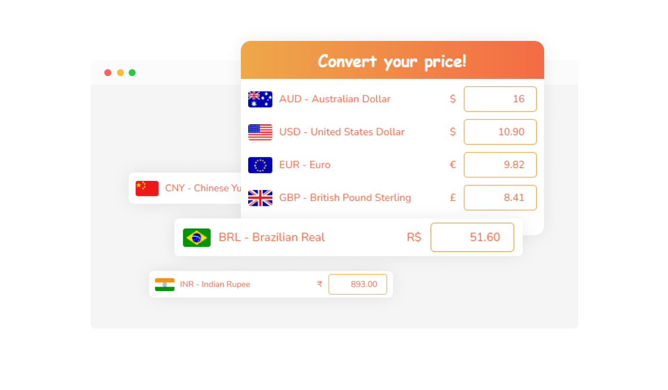 Currency Converter - Display Multiple Currencies on you Weblium website