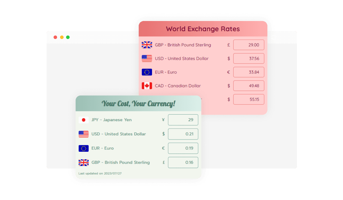 Currency Converter - Stylish Currency Skins Selection