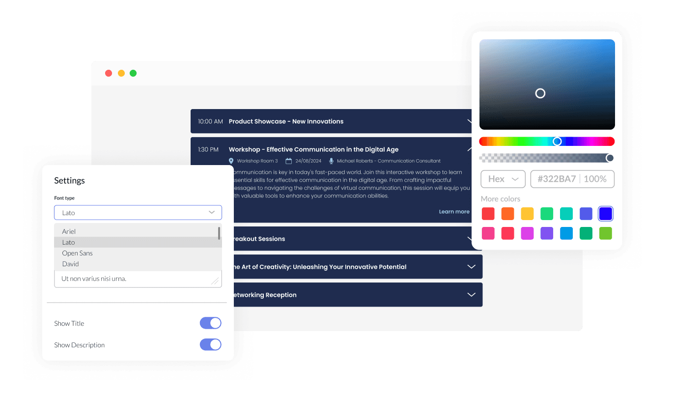 Agenda - Fully Customizable Agenda