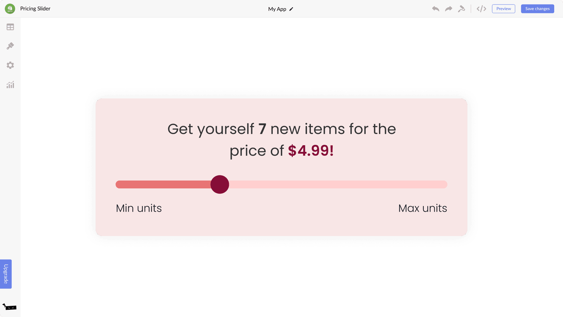 Pricing Slider for Unbounce
