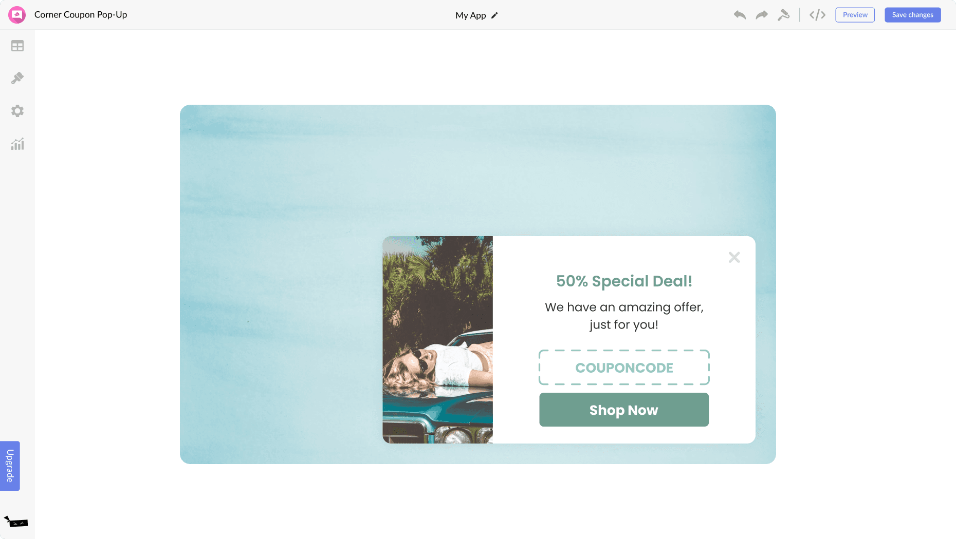 Corner Coupon Pop-up