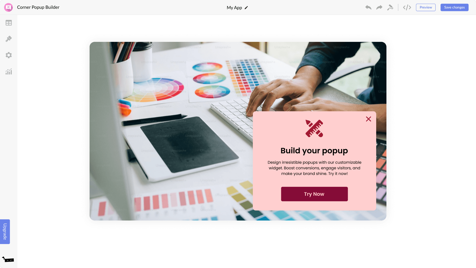 Corner Pop-up Builder