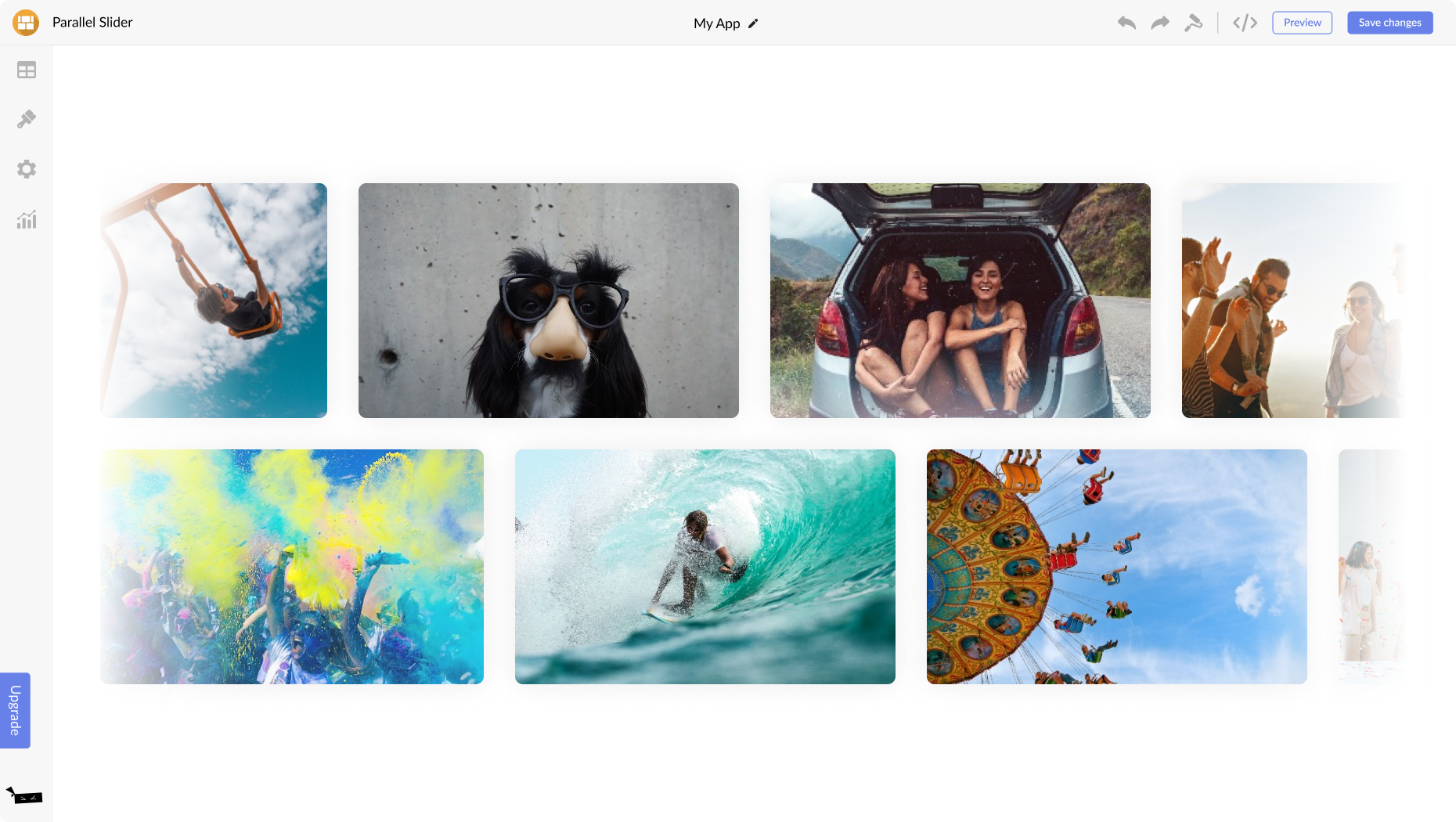 Multi-Row Image Slider for PhotoBiz