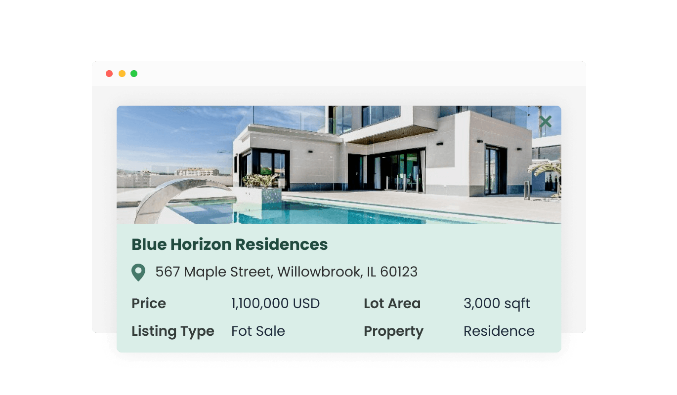 UXfolio Real Estate Listings widget
