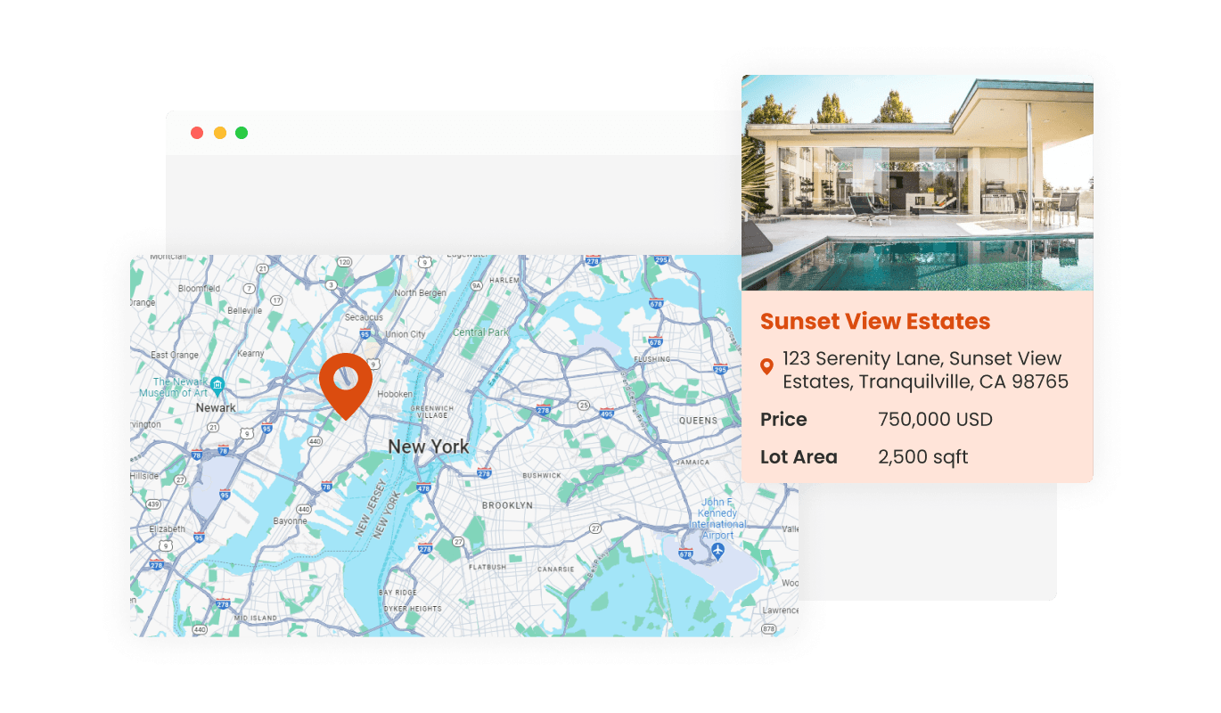 Real Estate Listings - Interactive Property Location