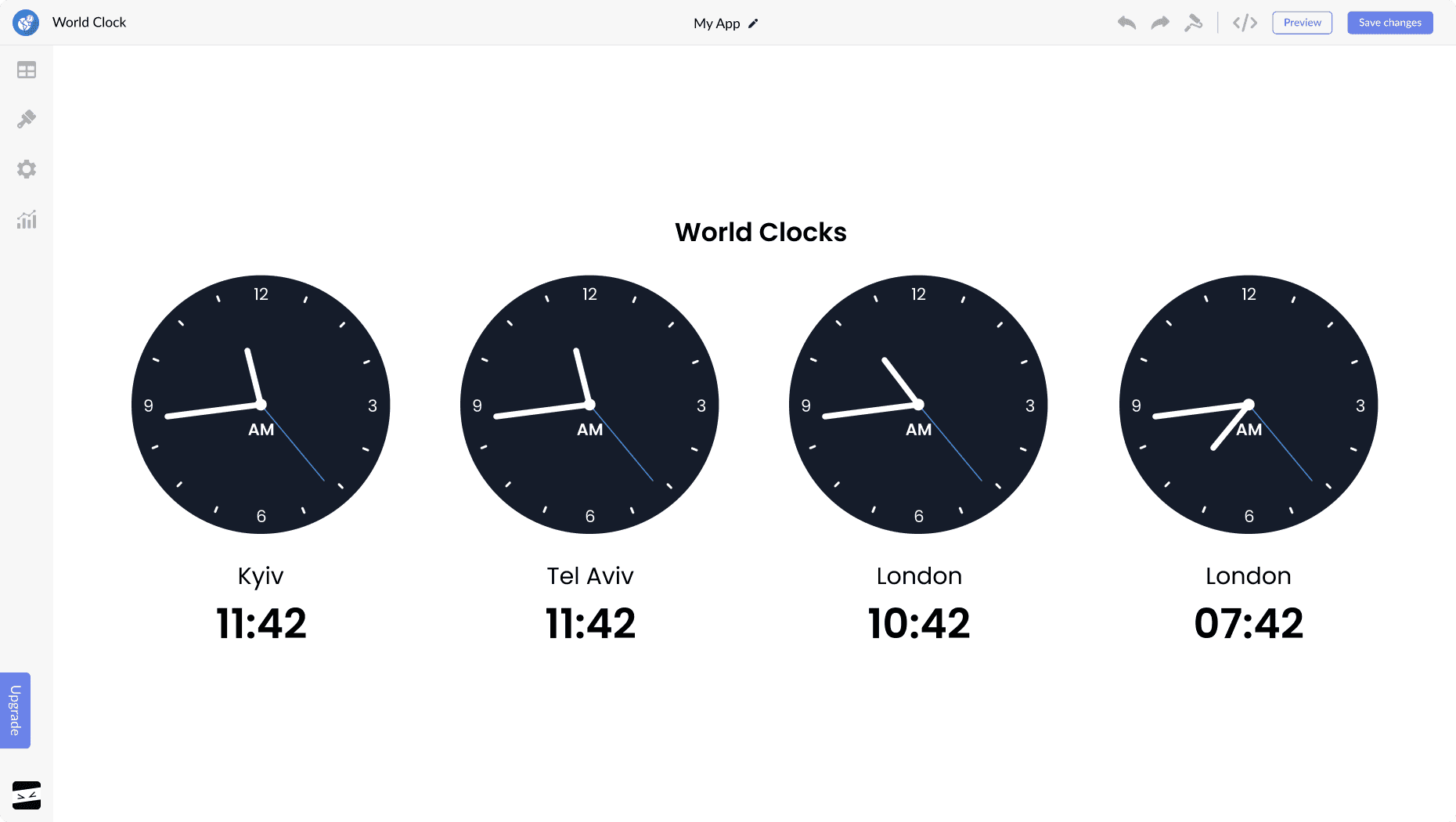 World Clock for Mailchimp Website Builder