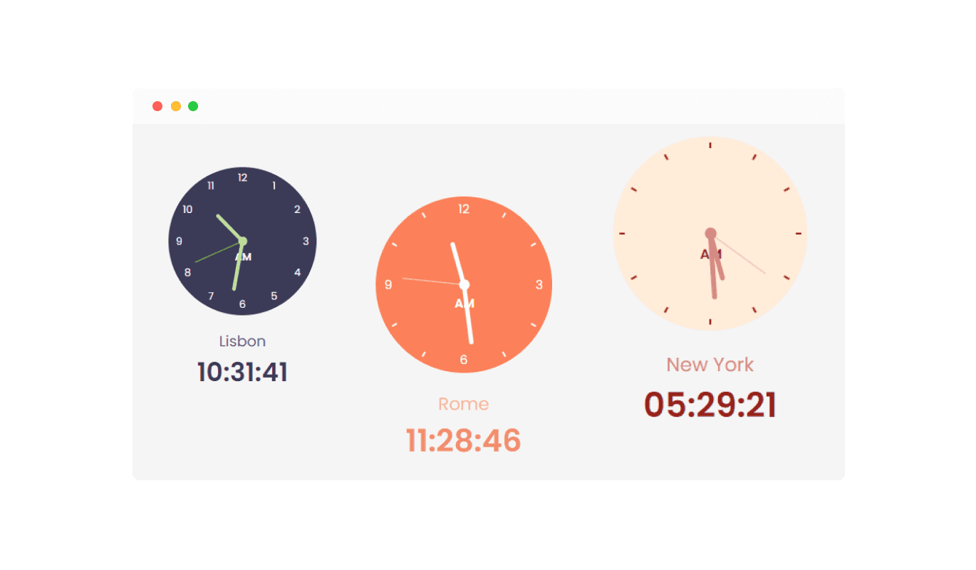 World Clock - Customizable Markers Formats for Classic Clocks