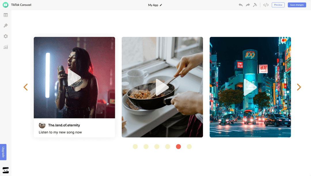 Free TikTok Carousel Widget