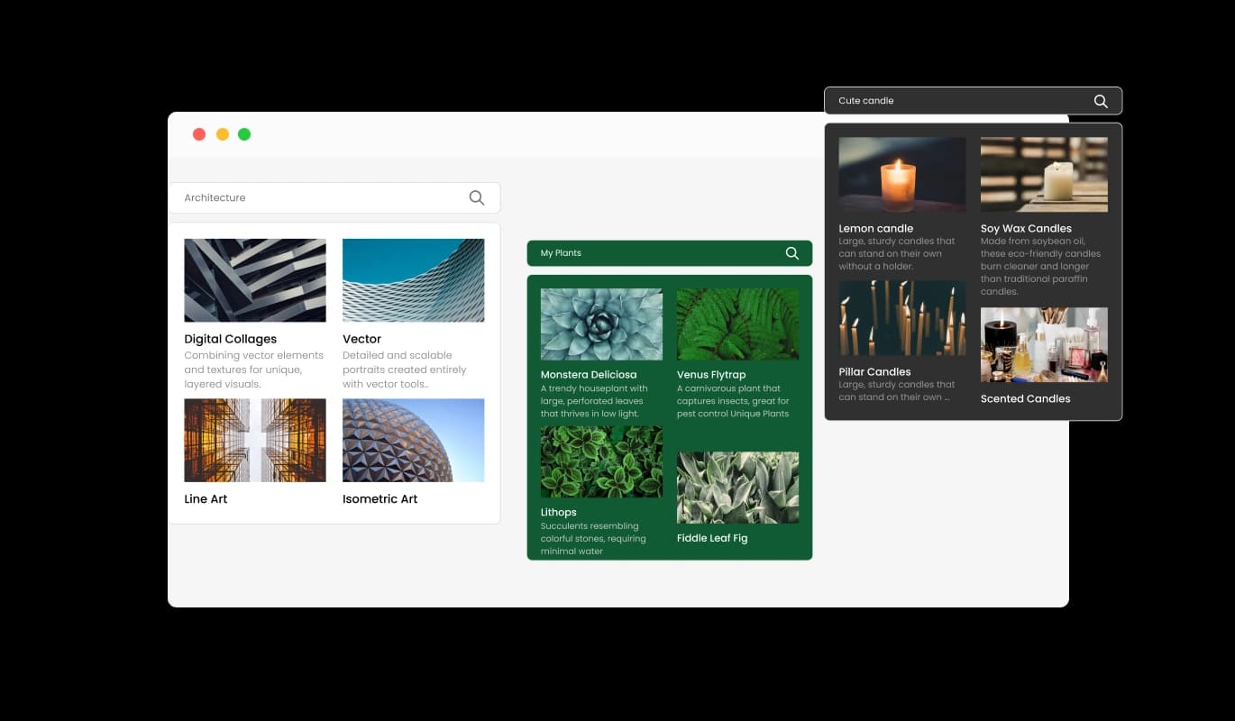 Website Search - Select from Multiple Google Search Widget Design Skins