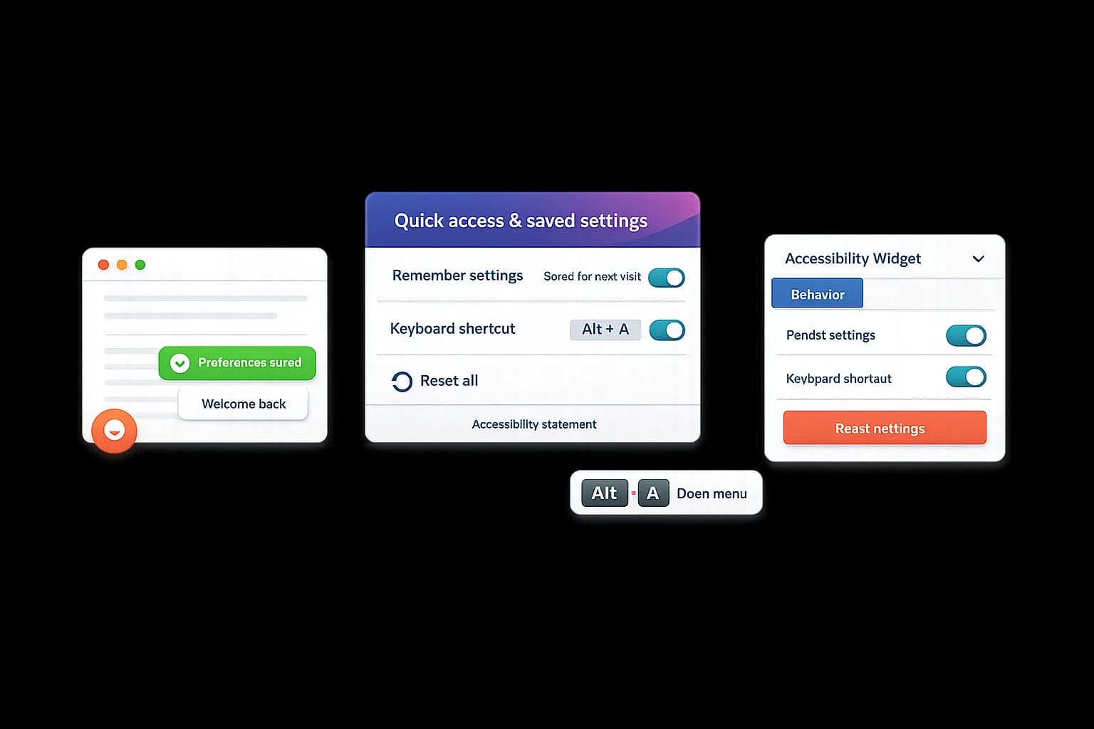 Accessibility - Saved Preferences and Keyboard Access