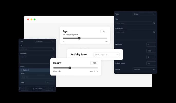 TDEE Calculator - Flexible Input Fields in the TDEE Calculator