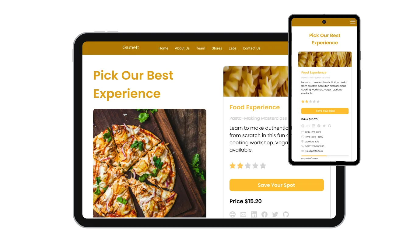 Card Builder - Responsive Design for All Devices