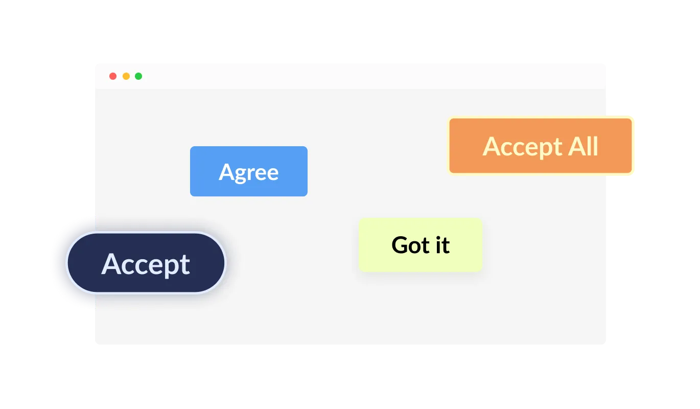 Cookie Banner - Choice of button shapes