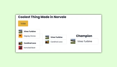 Coolest Thing Made In Contest Builder widget preview