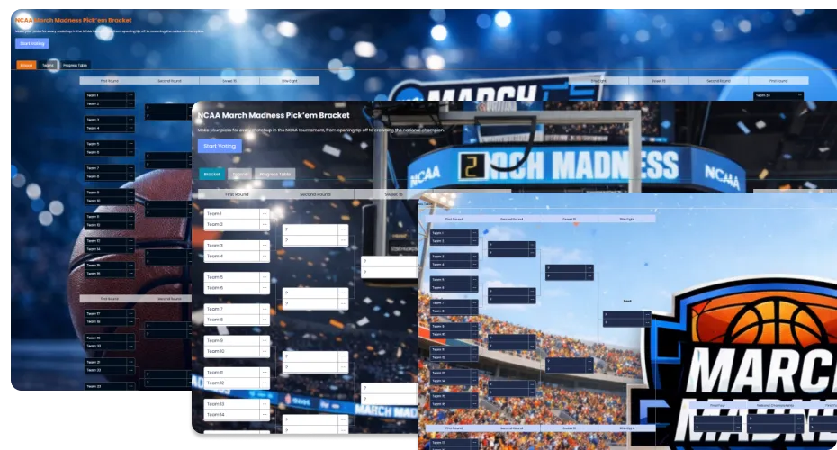 March Madness Bracket Maker - Ready-Made Bracket Styles