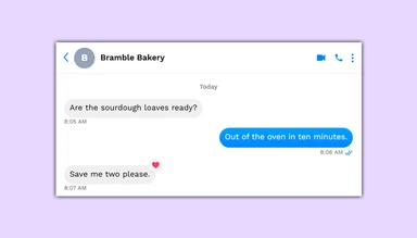 Messenger Conversation widget preview